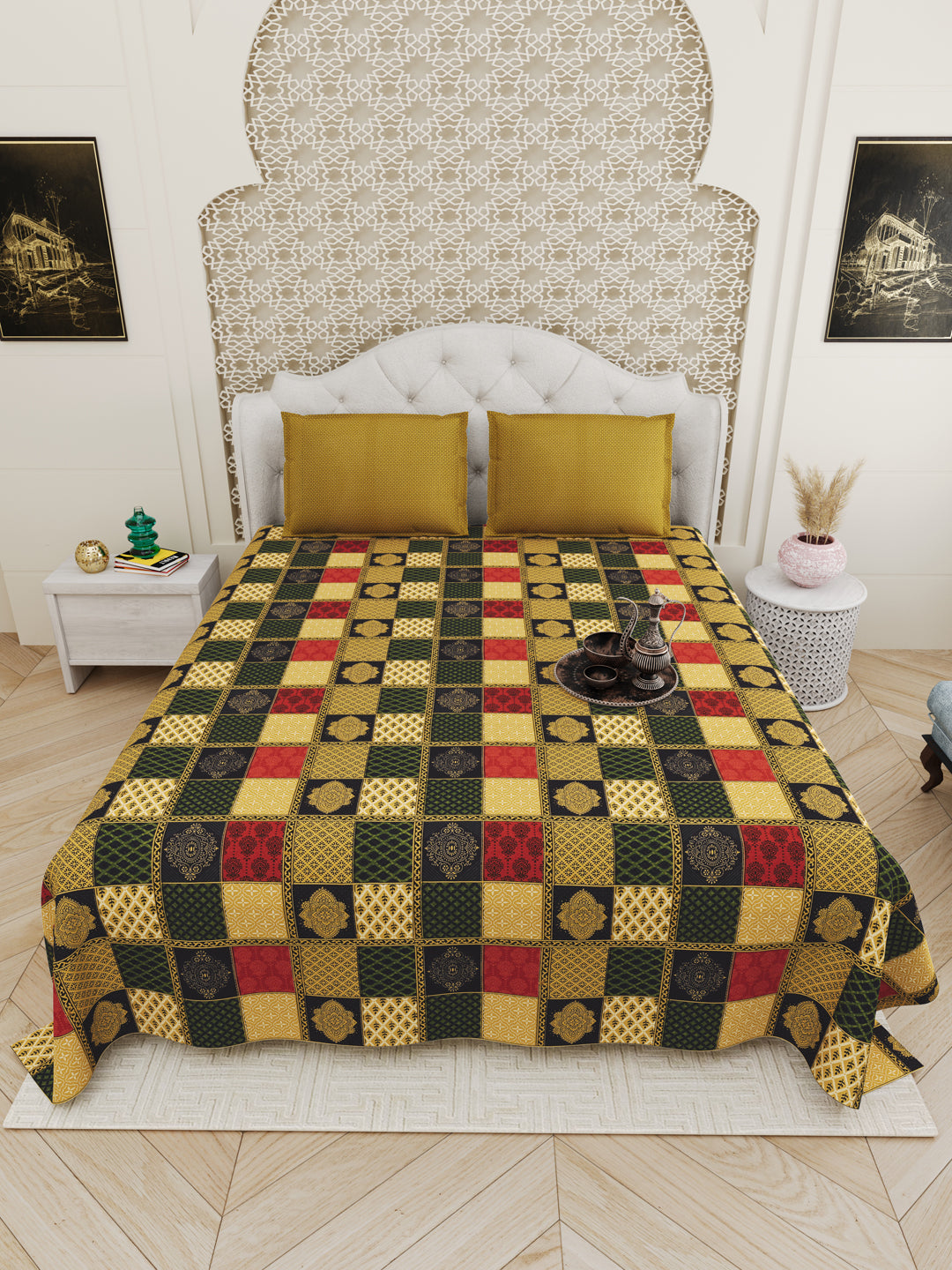 Yellow_Bagru_Block_Bedsheet