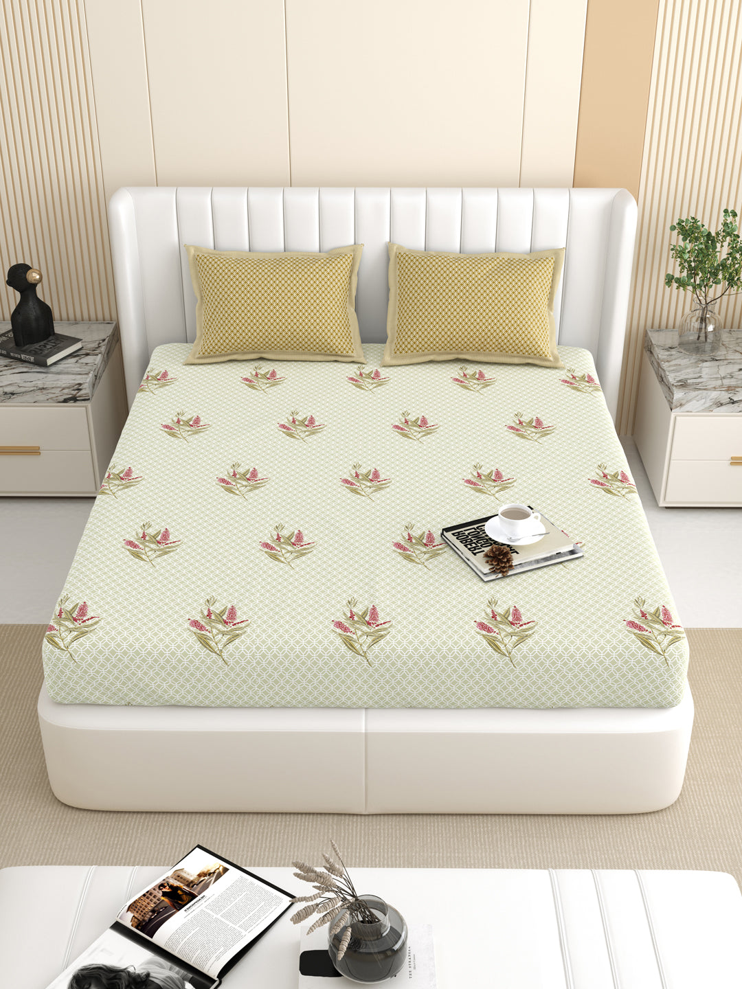 Artic_Snow_yellow_Cotton_Bedsheet