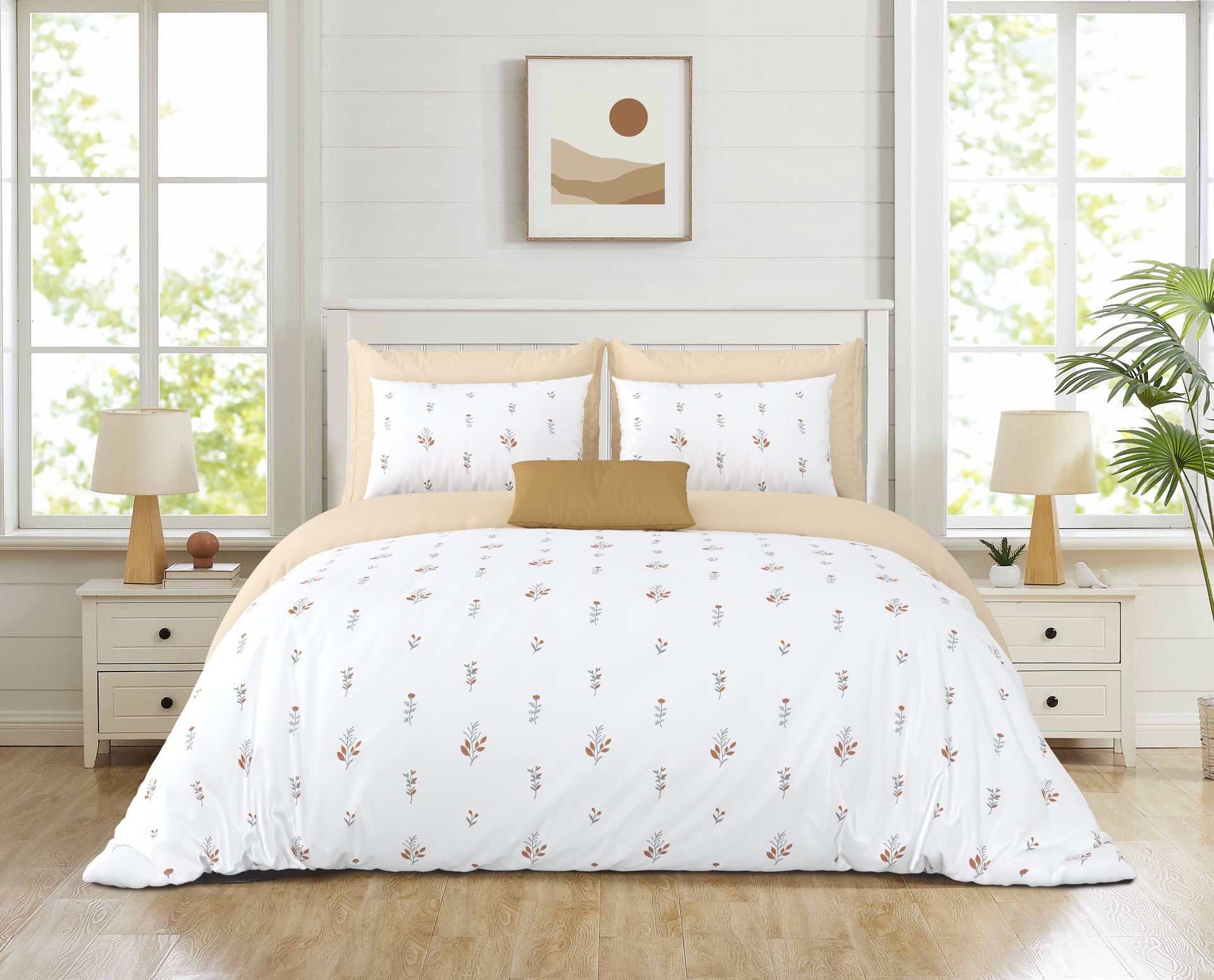 Sukoon Raat Super King Size 100% Cotton Bedsheet