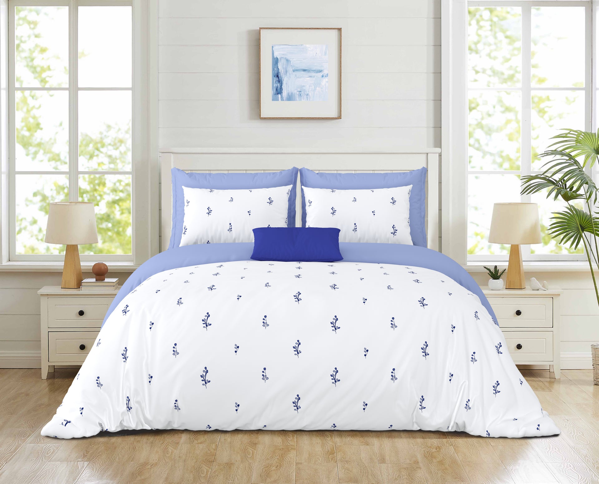 Sukoon Subah Super King Size 100% Cotton Bedsheet